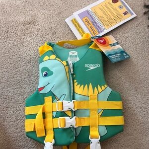 Speedo Teal and Yellow Swim Vest